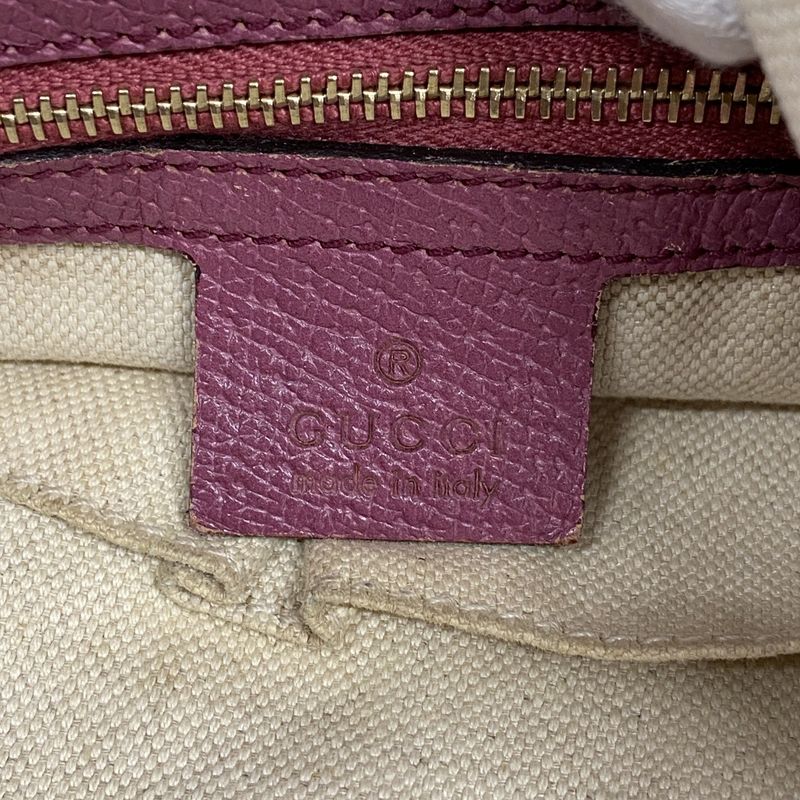 Gucci Handbag GG Canvas 353120 Canvas Brown Pink Gold Hardware Women
