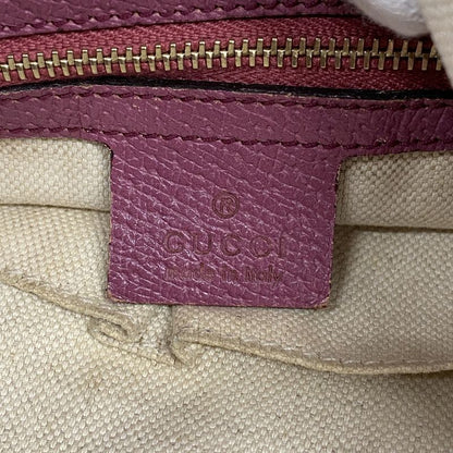 Gucci Handbag GG Canvas 353120 Canvas Brown Pink Gold Hardware Women