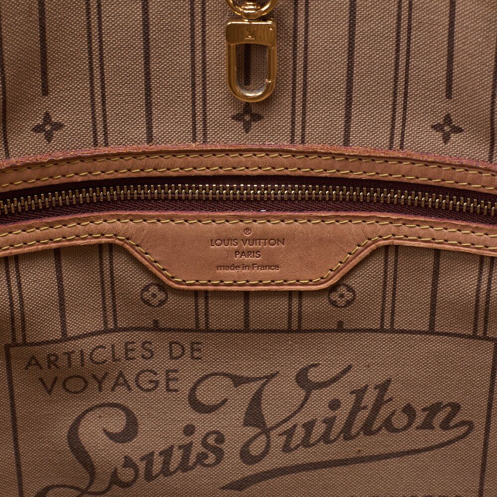 Louis Vuitton Monogram Neverfull MM Brown M40156 (gold Hardware) Tote Bag (gold