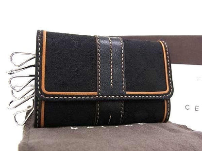 Celine Macadam Pattern Canvas And Leather 6-stack Key Case Key Case Men's