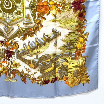 Hermes Scarf Carré 90 Au Pays De Cocagne In Paradise Silk Blue