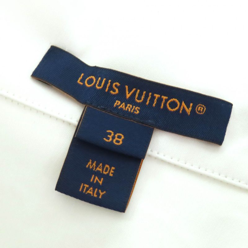 Louis Vuitton 25AW Cotton Logo Button Monogram Long Sleeve Shirt White Gold