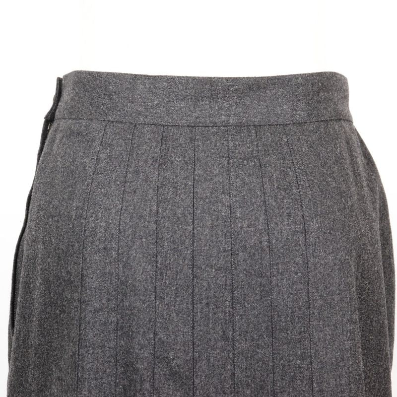 Chanel P03474/v03532 Wool And Silk Gray Women's Skirt