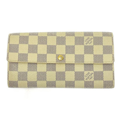 Louis Vuitton N61735 Damier Azure PVC Portefeuille Sarah Long Wallet White