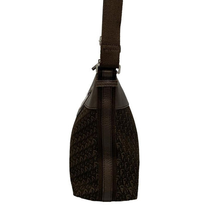 Dior/christian Dior Shoulder Bag Street Chictrotter Dark Brown Leather