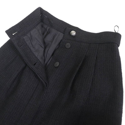 CHANEL P51026/p51112 Coco Button Lace Cotton Tweed Collarless Jacket Skirt