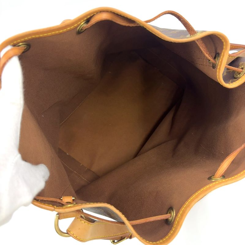 Louis Vuitton Noe Monogram Leather × PVC Brown Shoulder Bag Gold M42224