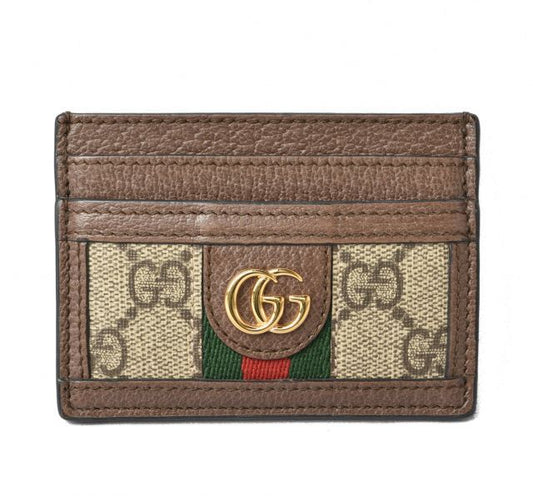 Gucci Card Case Business Card Holder Gucci Beige Brown 5523159 96iwg 8745