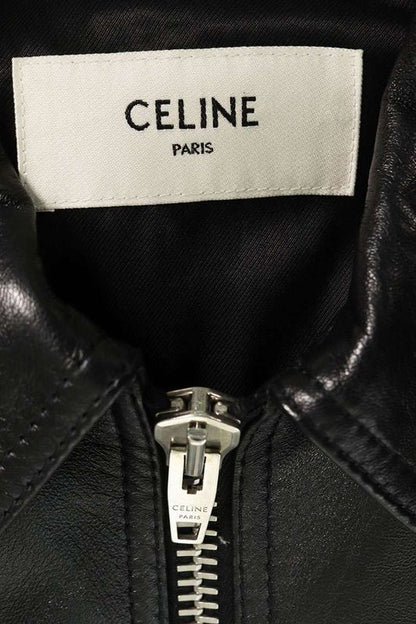 Celine 2e973280d Lambskin Chain Leather Jacket Men's 46