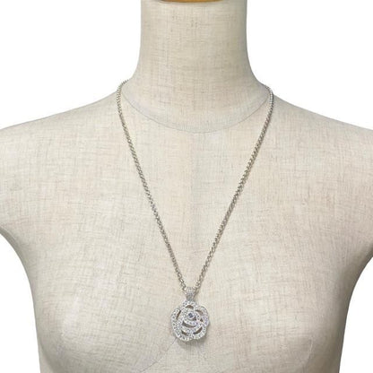 Christian DIOR Necklace Pendant Accessory Jewelry Small Item Rose Flower Motif