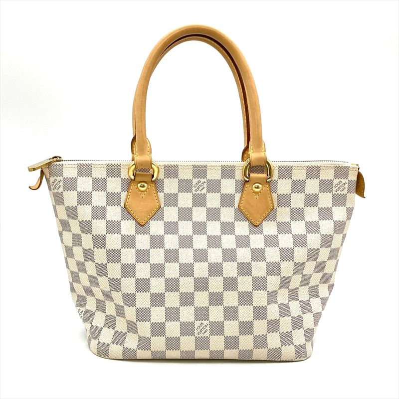Louis Vuitton Saleya PM Tote Bag Damier Azure N51186 White Gold Hardware Unisex