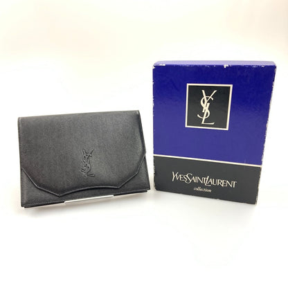 Yves Saint Laurent Logo Vintage Clutch Bag Black