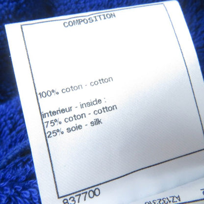 CHANEL 19M P61782v42943 COCO Beach 100% Cotton Pile Sleeveless Top Blue 38