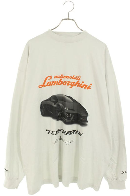 Balenciaga 25AW 835839 Tsvp9 Lamborghini Logo Print Long Sleeve Cut And Sewn