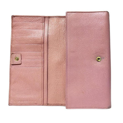 Balenciaga Giant Continental Long Wallet 253054 Light Pink Leather