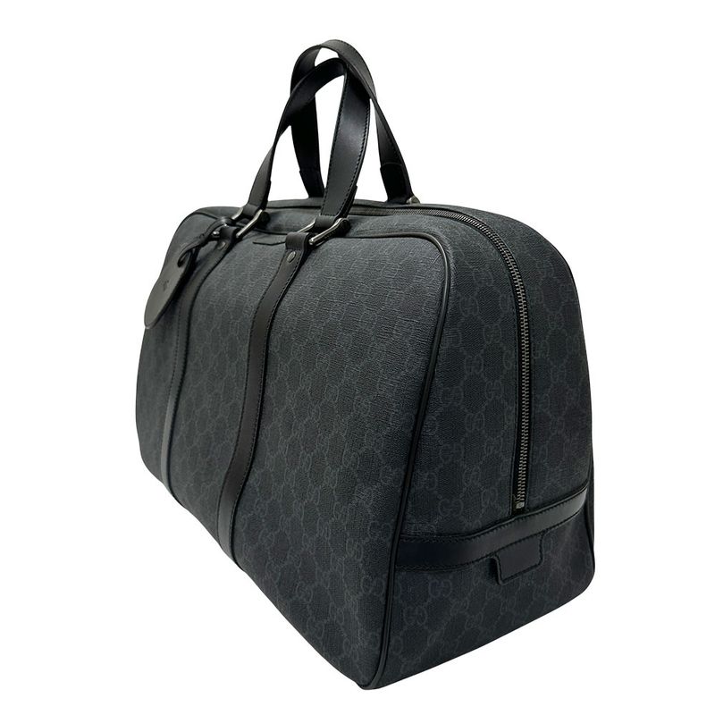 Gucci Bag Men's Brand GG Supreme Boston Bag GG Supreme Canvas Black 322066