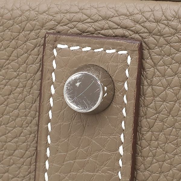 Hermes Handbag Birkin 40 Togo Etoupe Silver Hardware Glazed U Engraved (2022)