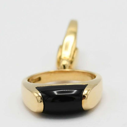 Bvlgari Bulgari Tronchetto Charm 750 18K Approx 3.2 G Onyx Gold Accessories K43