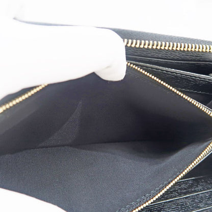 Gucci Script Zip Around 772642 Long Wallet Black Women's Men's