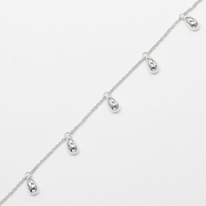 Tiffany & Co Teardrop 5 Motif Silver 925 Ladies 6.2g Bracelet