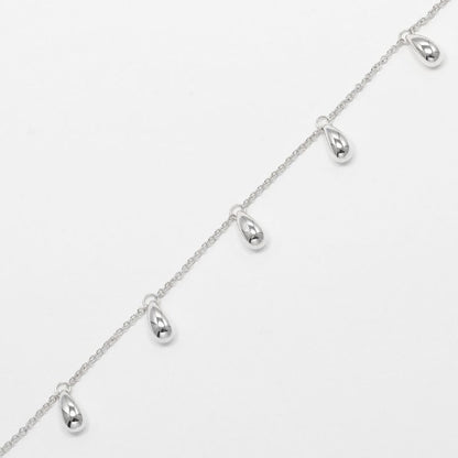 Tiffany & Co Teardrop 5 Motif Silver 925 Ladies 6.2g Bracelet