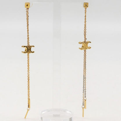 Celine Triomphe Lariat Gold Plated Ladies 6.6g Earrings