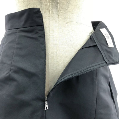 Prada - Side Pockets Tucked Flared Long Skirt - 38 - Black - Women