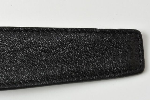 Saint Laurent Belt Men's Saint Laurent Stack Loop Smoo Scuff Zar Black 483197