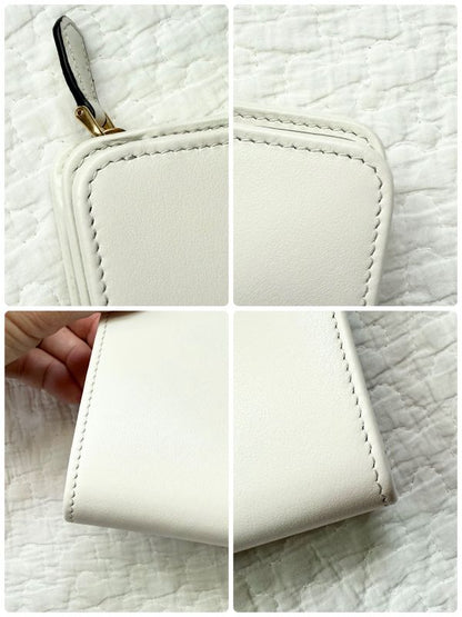 Prada Bifold Wallet Triangle Logo Plate Triangle Logo City Calf Tab 1ml018