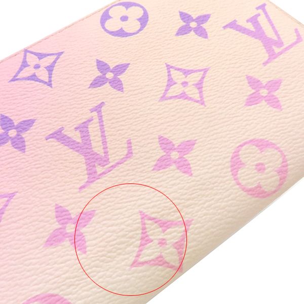 Louis Vuitton Long Wallet Zippy Wallet Monogram Canvas Sunrise Pastel Gold