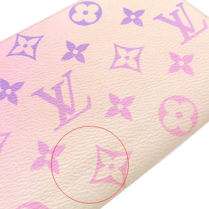 Louis Vuitton Long Wallet Zippy Wallet Monogram Canvas Sunrise Pastel Gold