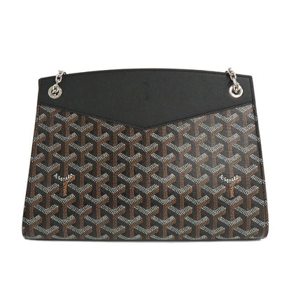 Goyard Louette Structured PM Black Goyard Canvas Cuff Black Shoulder