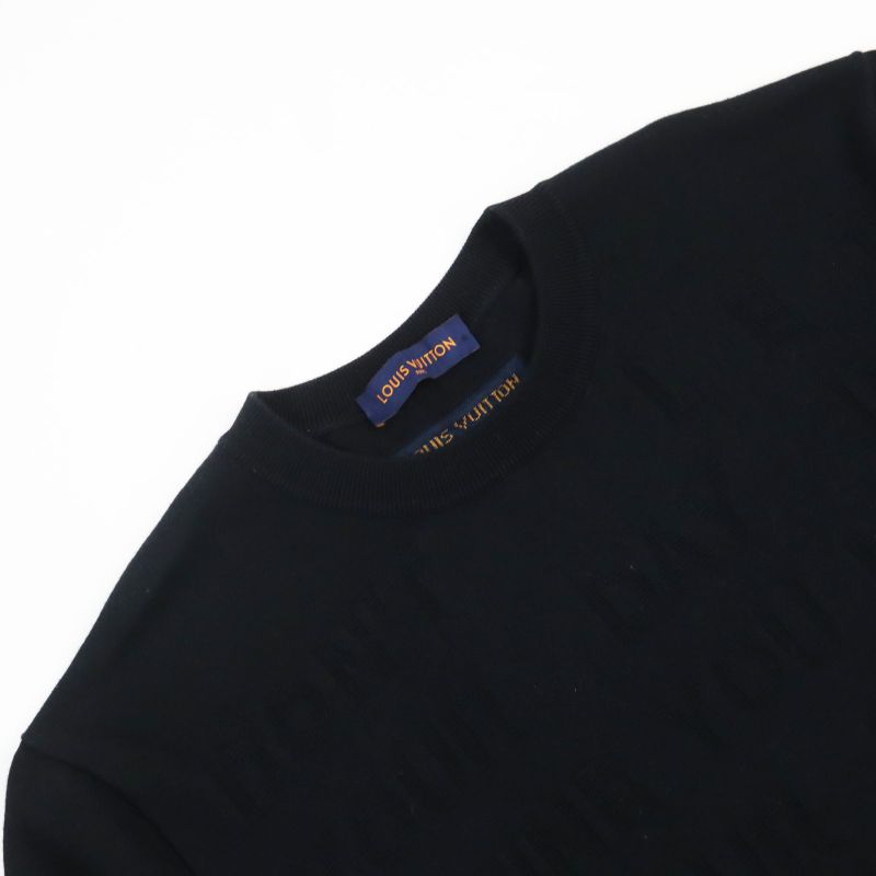 Louis Vuitton 21AW Silk Blend Lettered Short Sleeves Large Size Short Sleeve