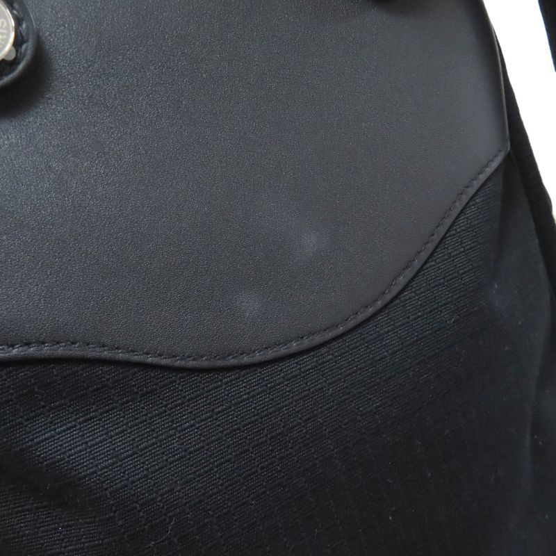 Hermes Allback Silver Hardware Backpack Daypack Canvas Calf Women