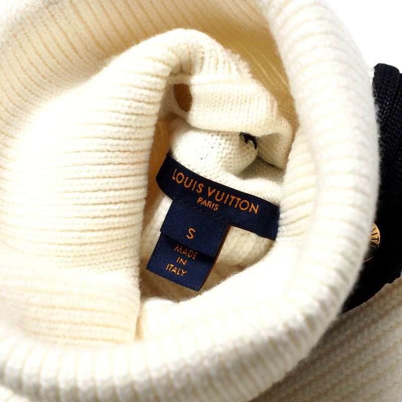 Louis Vuitton Sweater Size S 2WAY Turtleneck Ribbed Knit Sweater [recommended]