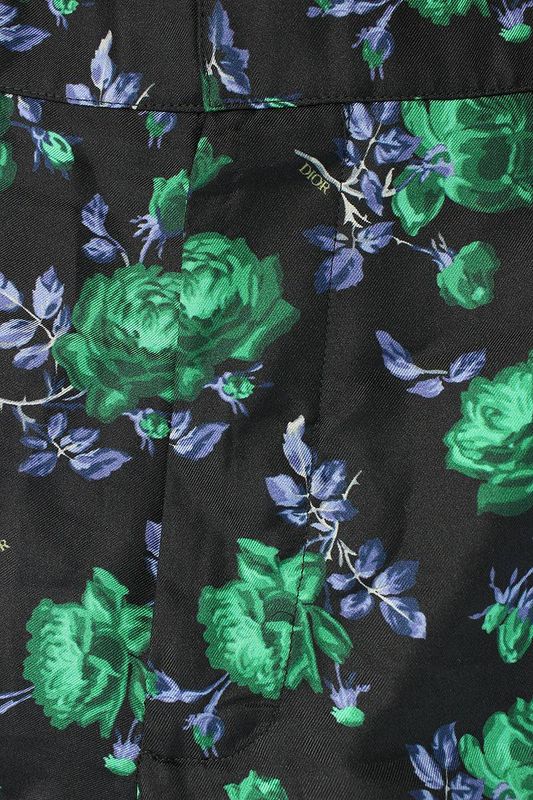 Dior 013c121a5630 Silk Half Pants With Flower Pattern Men's 46