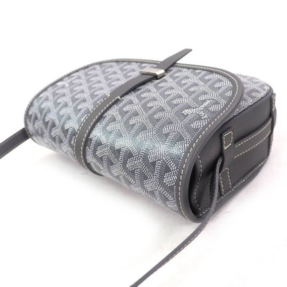 Goyard Ap111696 Belvedere PM Logo Hardware Allover Flap Shoulder Bag Grayish