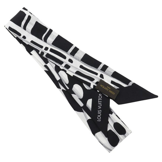 Louis Vuitton Bandeau Mp1834 Silk Black/white Women's Scarf