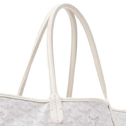 Goyard [goyard] Saint-louis PM Tote Bag Coated Canvas White With Silver