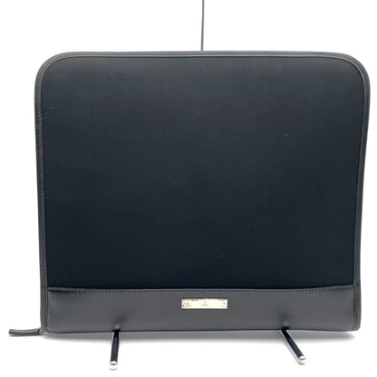 Gucci 019 0434 Clutch Bag Second Bag Leather Nylon With Pouch Black Ladies Men