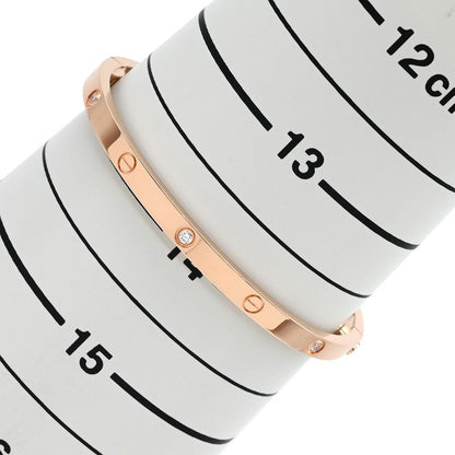 Cartier Bracelet Love Bracelet Half Diamond 6p Diamond 18k Pink Gold Diamond