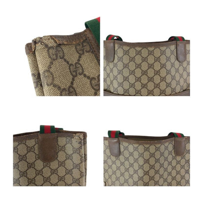 Gucci Old Gucci Sherry Line Beige Red Green GG Supreme Canvas 39 02 003 Tote