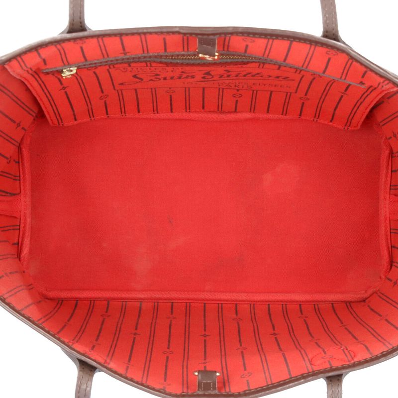 Louis Vuitton Neverfull MM Damier Tote Bag Damier Canvas N51105 Brown Ladies