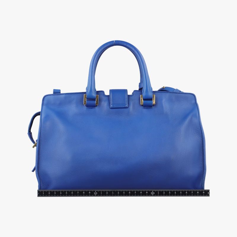 Yves Saint Laurentyves Saint Laurent Baby Cabas Su Blue Leather 394461 Dmr394461