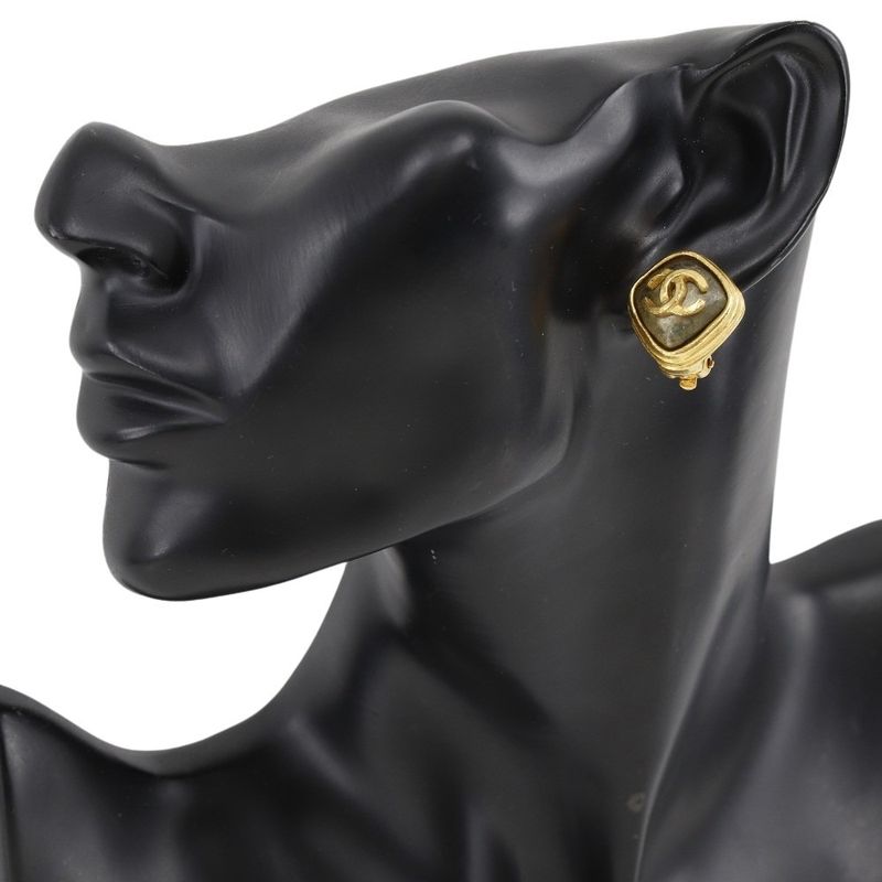 Chanel Coco Mark Vintage Gold Plated 97A Ladies 20.2g Earring