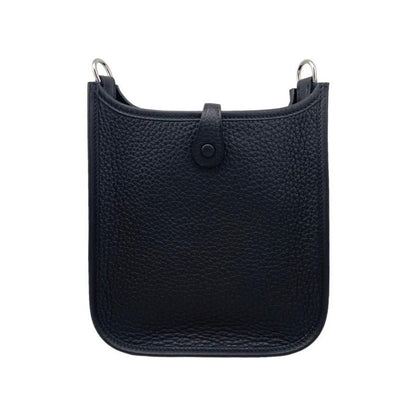 Hermes Shoulder Bag Evelyn TPM W Engraved Taurillon Clemence Noir Black Gold