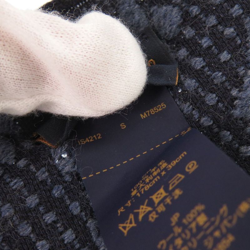 Louis Vuitton Scarf Monogram Classic M78525 Wool Blue Marline Scarf LV 1434