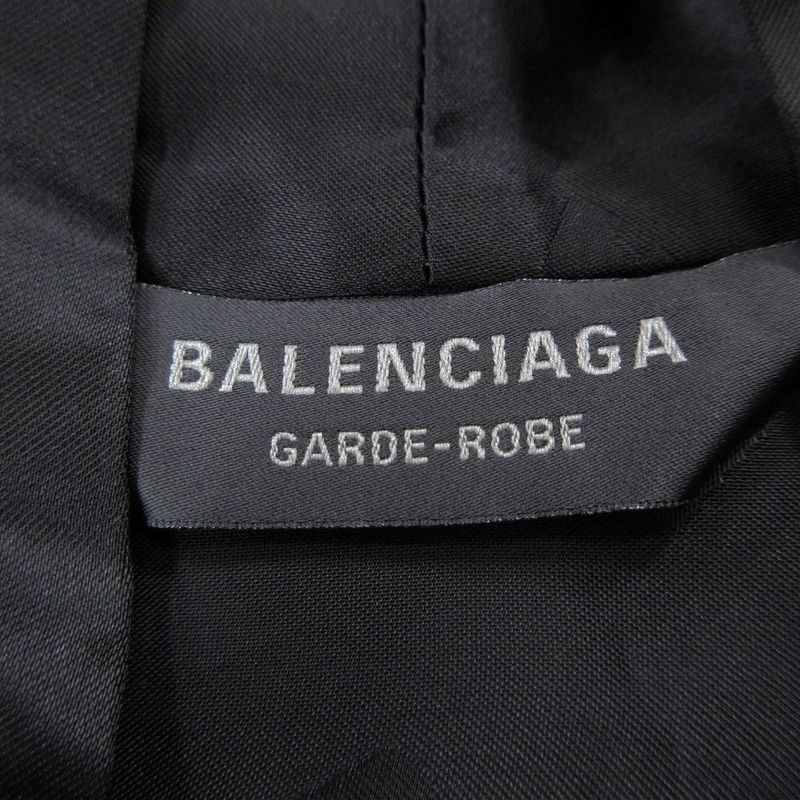 23ss Balenciaga Logo Allover Asymmetrical Shirt Dress Size M 725717 Tn005 Women