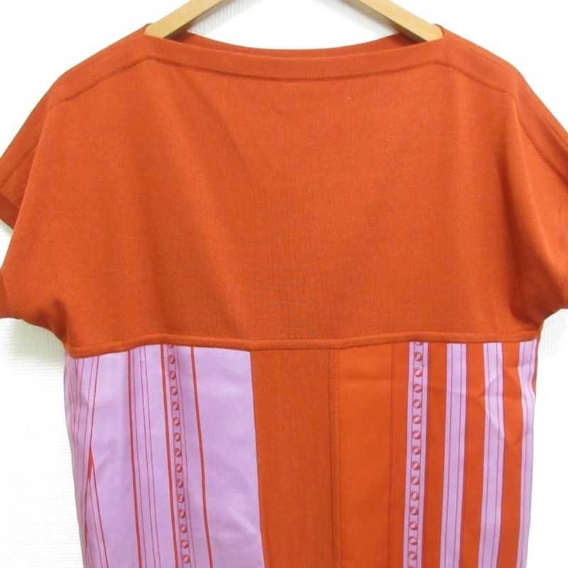 22ss Hermes Grand Tralala Twill Laine Short Sleeve Silk Cut and Sewn 2e2814do