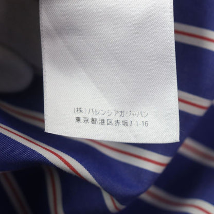 Balenciaga 21SS 642265 100% Cotton Stripe Logo Embroidery Oversized Long